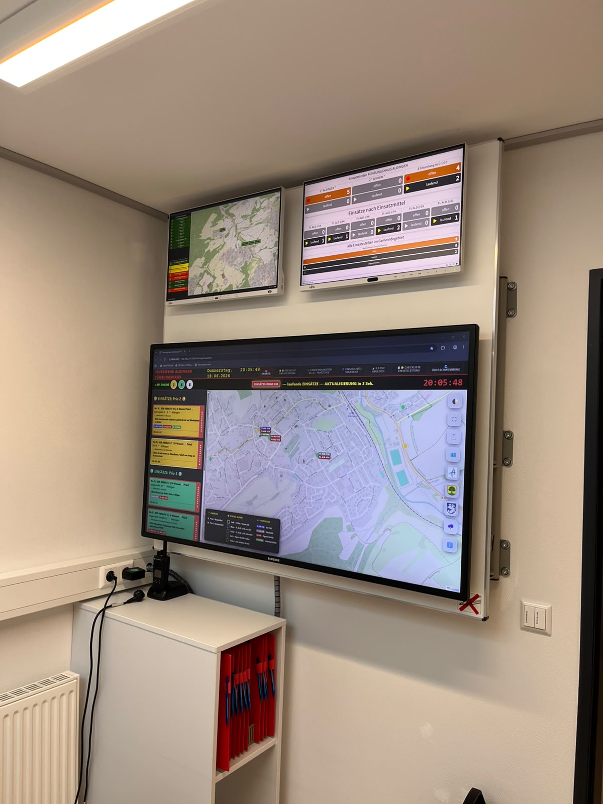 Das Führungshaus mit Dashboard und Lagekarte